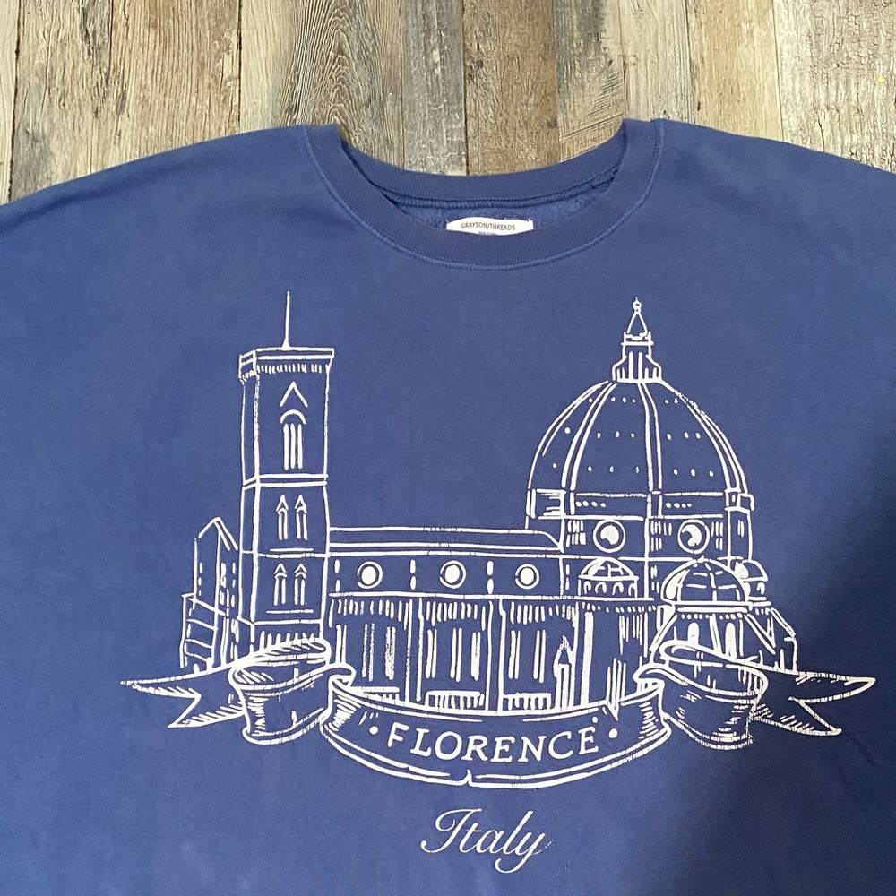 Grayson Threads light Blue Florence Crewneck Swea… - image 3